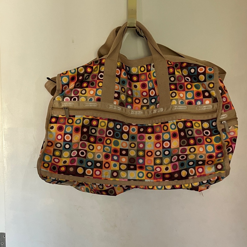 LeSportsac Weekender Colorful Geometric Pattern Women's Duffle Bag